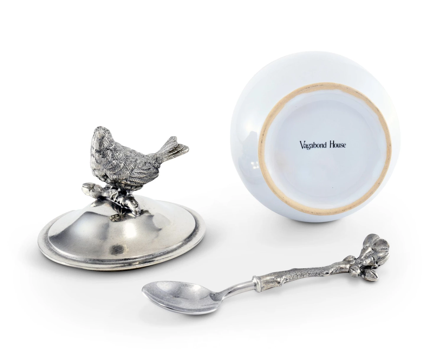Vagabond House Song Bird Sugar Bowl And Spoon 4 Vagabond House Song Bird Sugar Bowl And Spoon