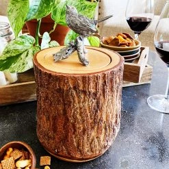 Vagabond House Song Bird Wood Canister