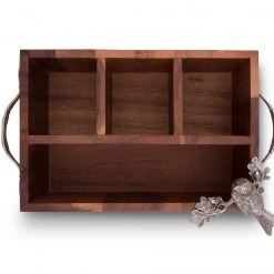 Vagabond House Song Bird Wood Flatware Caddy