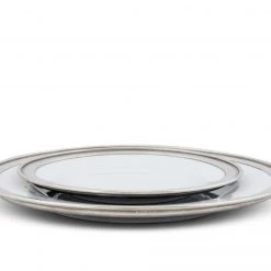 Vagabond House Classic Pewter Rim Dinner Plate
