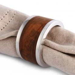 Vagabond House Modern Tribeca Teak Napkin Ring