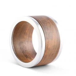 Vagabond House Modern Tribeca Teak Napkin Ring