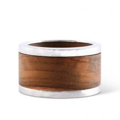 Vagabond House Modern Tribeca Teak Napkin Ring