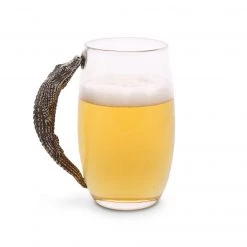 Vagabond House Sea And Shore Alligator Glass Beer Mug