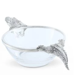 Vagabond House Sea And Shore Alligator Glass Dip Bowl