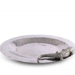 Vagabond House Alligator Serving Tray - Steel Sea And Shore