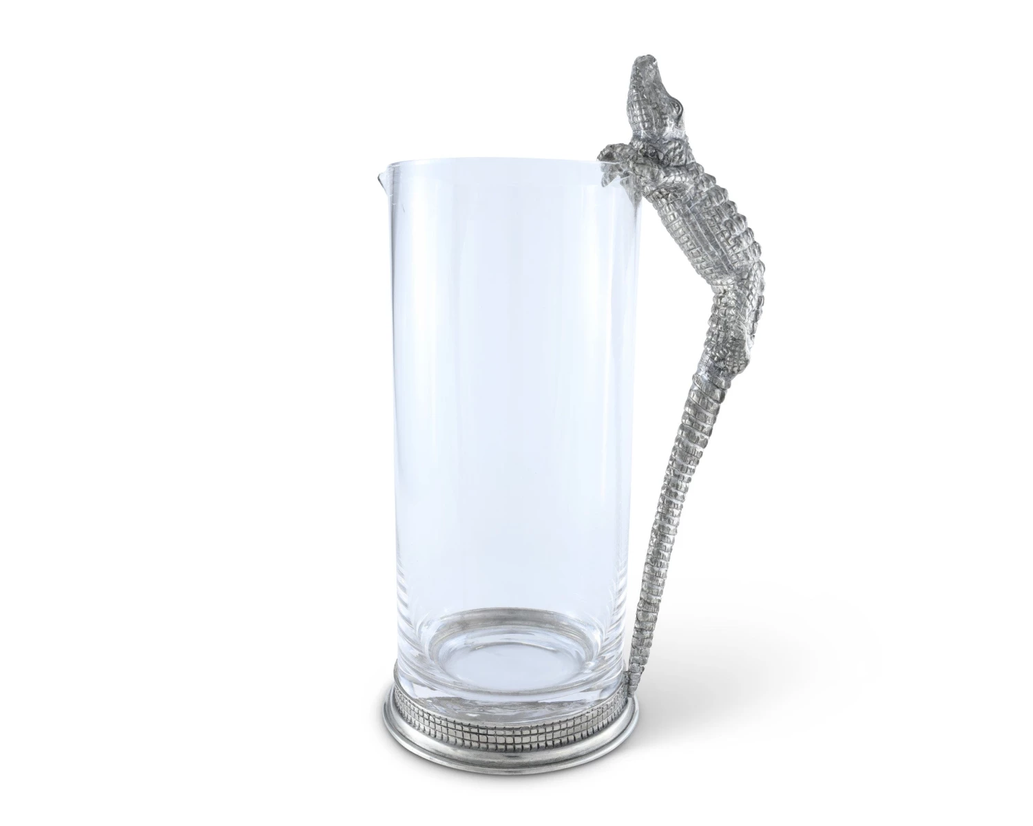 Vagabond House Glass Pitcher Pewter Alligator Handle Sea And Shore 2 Vagabond House Glass Pitcher Pewter Alligator Handle Sea And Shore