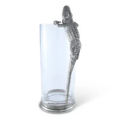 Vagabond House Glass Pitcher Pewter Alligator Handle Sea And Shore 7 Vagabond House Glass Pitcher Pewter Alligator Handle Sea And Shore