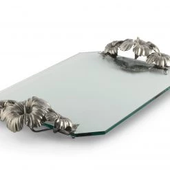 Vagabond House Hibiscus Flower Glass Tray