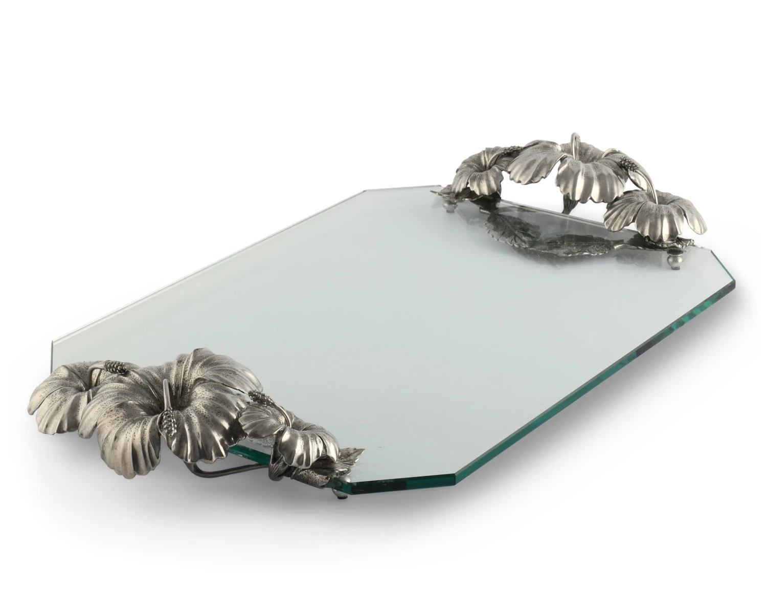 Vagabond House Hibiscus Flower Glass Tray 1 Vagabond House Hibiscus Flower Glass Tray