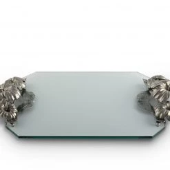 Vagabond House Hibiscus Flower Glass Tray