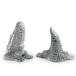 Vagabond House Pewter Alligator Salt & Pepper Set Sea And Shore