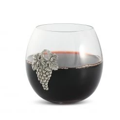 Vagabond House Grape Stemless Wine Glass Vineyard