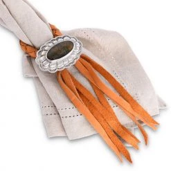 Vagabond House Concho Leather Napkin Ring Western Frontier