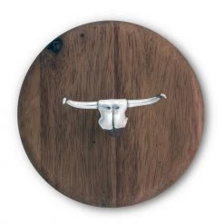 Vagabond House Hand Blown Glass Ice Bucket With Cow Skull Knob Western Frontier