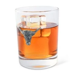Vagabond House Long Horn Double Old Fashion Bar Glass