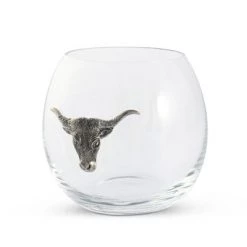 Vagabond House Western Frontier Longhorn Stemless Wine Glass