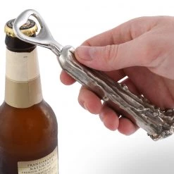 Vagabond House Pewter Antler Bottle Opener