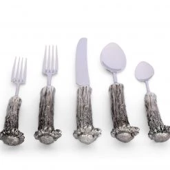 Vagabond House Pewter Antler Flatware Set