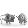 Vagabond House Western Frontier Pewter Bison Salt & Pepper Set