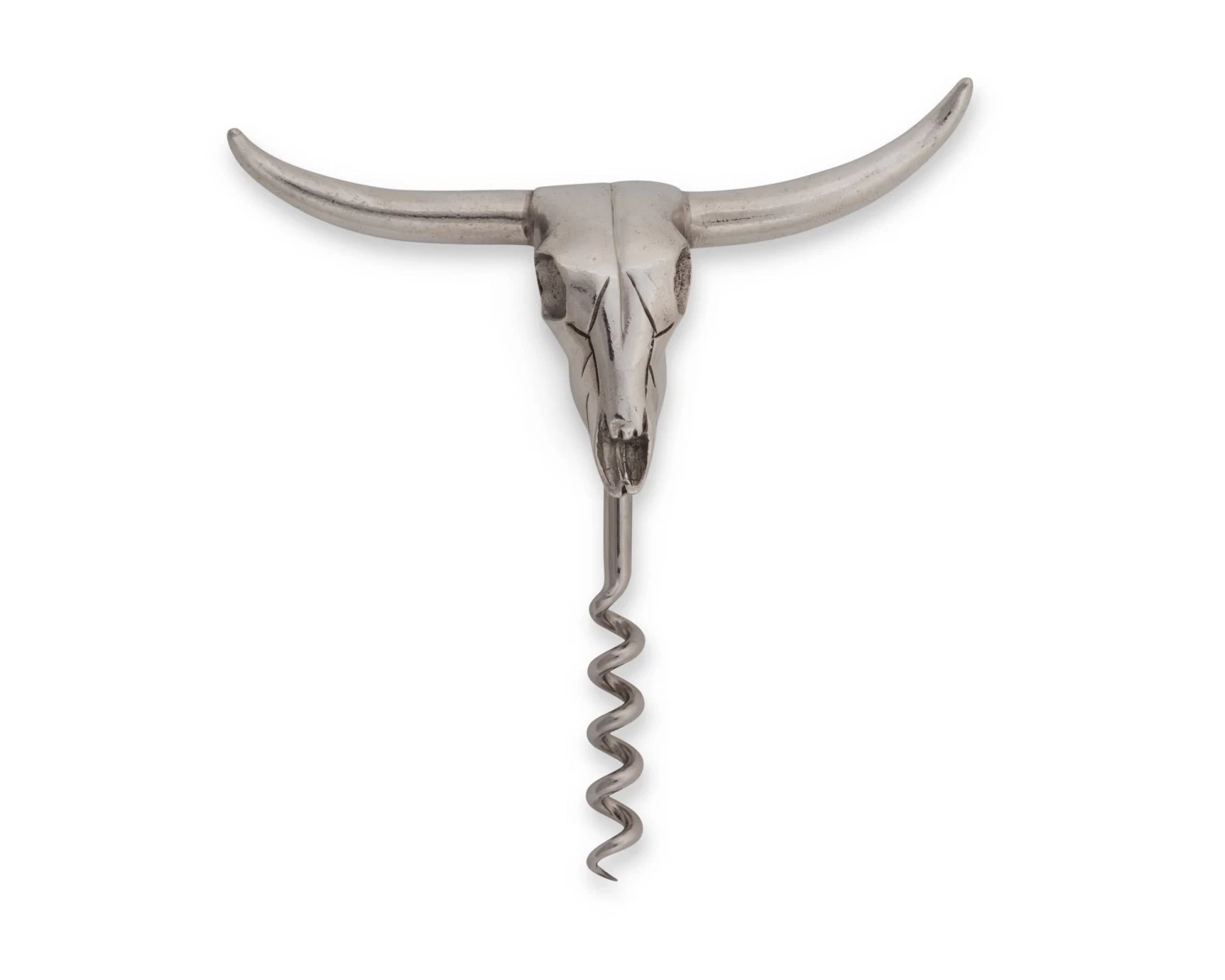 Vagabond House Pewter Cow Skull Wine Pull 1 Vagabond House Pewter Cow Skull Wine Pull