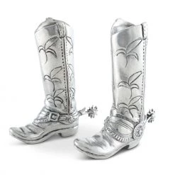 Vagabond House Pewter Cowboy Boot Salt & Pepper Set 7 Vagabond House Pewter Cowboy Boot Salt & Pepper Set