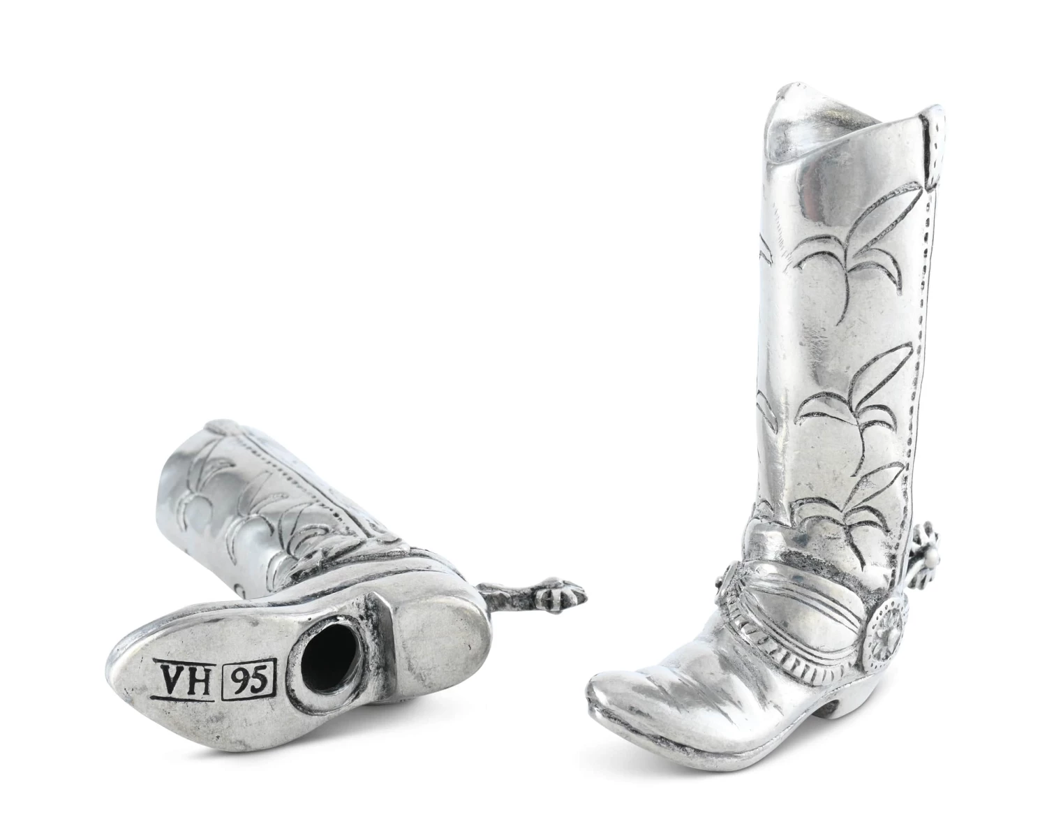 Vagabond House Pewter Cowboy Boot Salt & Pepper Set 4 Vagabond House Pewter Cowboy Boot Salt & Pepper Set