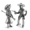 Vagabond House Pewter Cowpoke Couple Salt & Pepper Set