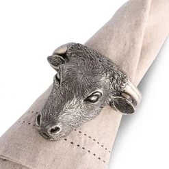 Vagabond House Pewter Steer Head Napkin Ring
