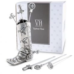 Vagabond House Western Frontier Western Boot Cheese Pick Set