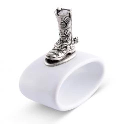 Vagabond House Western Frontier Western Boot Stoneware Napkin Ring