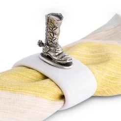 Vagabond House Western Frontier Western Boot Stoneware Napkin Ring