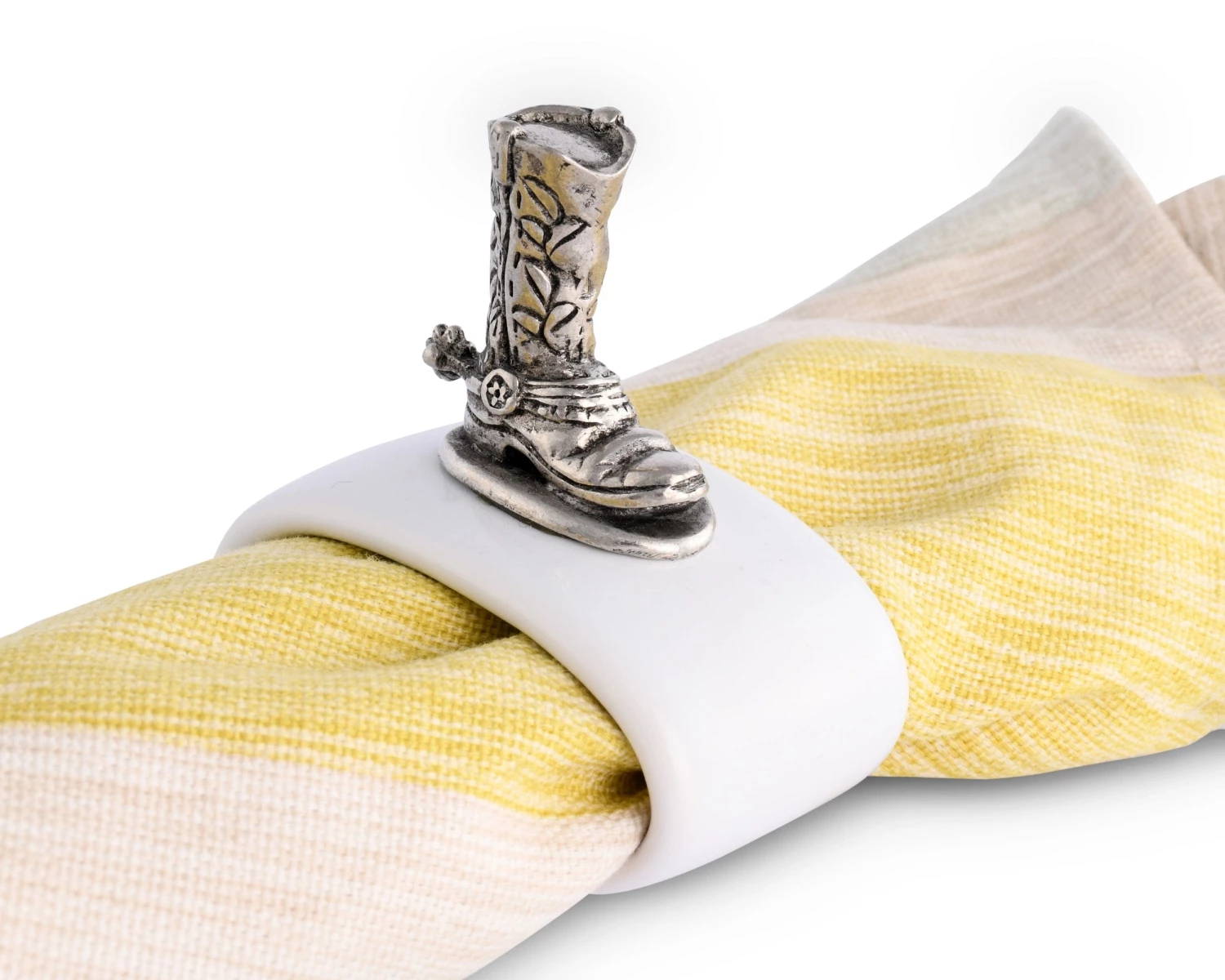 Vagabond House Western Frontier Western Boot Stoneware Napkin Ring 2 Vagabond House Western Frontier Western Boot Stoneware Napkin Ring