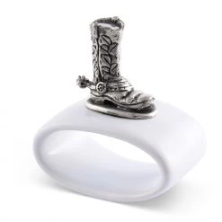 Vagabond House Western Frontier Western Boot Stoneware Napkin Ring 5 Vagabond House Western Frontier Western Boot Stoneware Napkin Ring