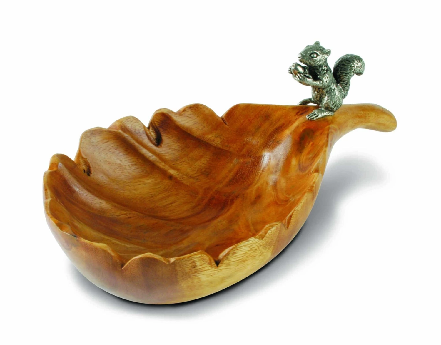 Vagabond House Leaf Nut Bowl With Standing Squirrel Nut Bowls 1 Vagabond House Leaf Nut Bowl With Standing Squirrel Nut Bowls