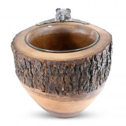 Vagabond House Natural Log Bear Ice Bucket Woodland Creatures 6 Vagabond House Natural Log Bear Ice Bucket Woodland Creatures