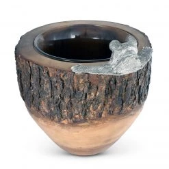 Vagabond House Natural Log Bear Ice Bucket Woodland Creatures 7 Vagabond House Natural Log Bear Ice Bucket Woodland Creatures