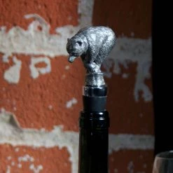 Vagabond House Woodland Creatures Pewter Bear Bottle Stopper