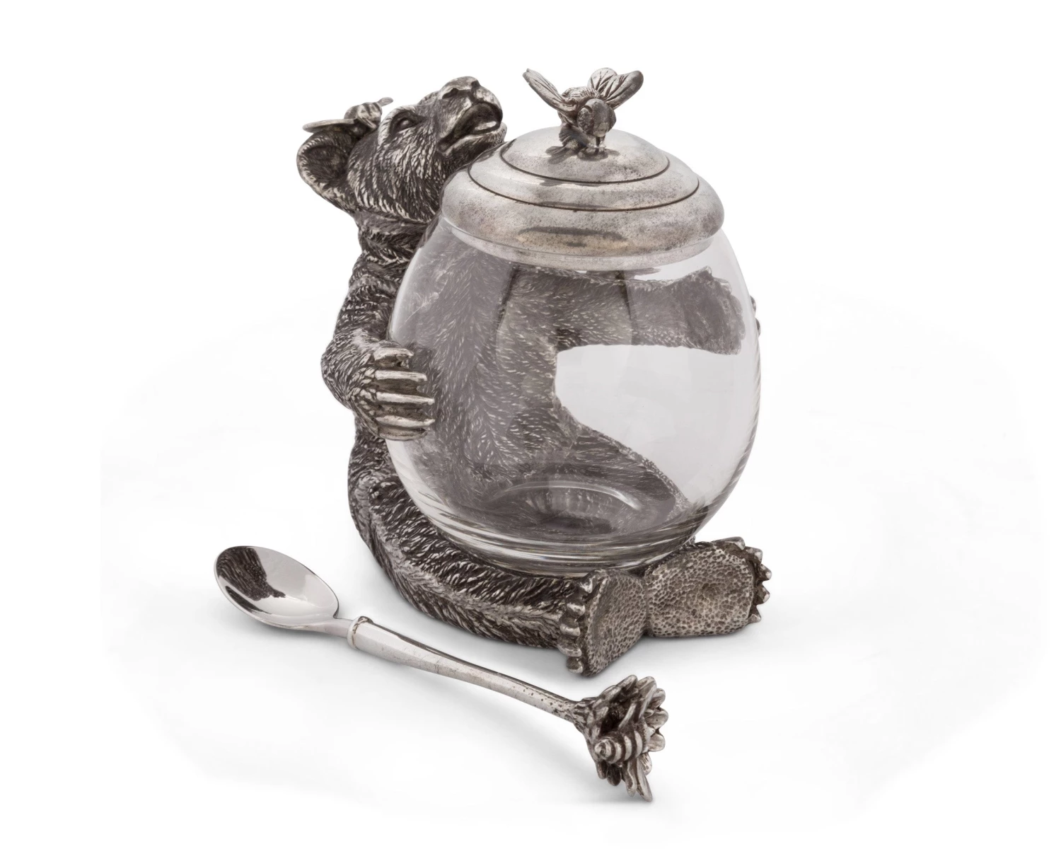 Vagabond House Pewter Bear Honey Pot 2 Vagabond House Pewter Bear Honey Pot