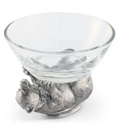 Vagabond House Woodland Creatures Pewter Bear Sauce Bowl