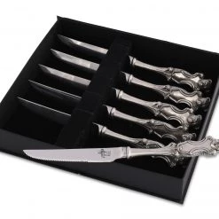 Vagabond House Pewter Bear Steak Knives Set