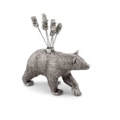 Vagabond House Woodland Creatures Pewter Black Bear Cheese Picks