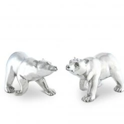 Vagabond House Pewter Polar Bear Salt & Pepper Shaker Woodland Creatures
