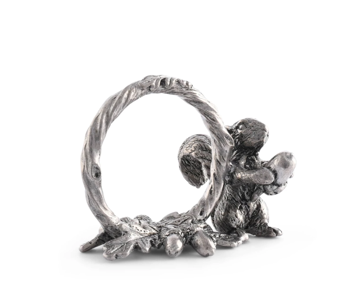 Vagabond House Woodland Creatures Pewter Squirrel Branch Napkin Ring 1 Vagabond House Woodland Creatures Pewter Squirrel Branch Napkin Ring