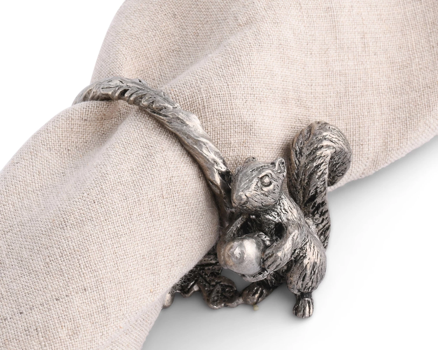 Vagabond House Woodland Creatures Pewter Squirrel Branch Napkin Ring 2 Vagabond House Woodland Creatures Pewter Squirrel Branch Napkin Ring