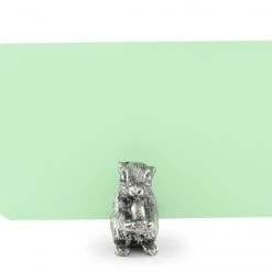 Vagabond House Pewter Squirrel Place Card Holder