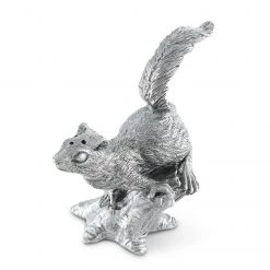 Vagabond House Pewter Squirrels On Trees Salt & Pepper Set