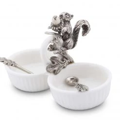 Vagabond House Squirrel Double Salt Cellar Salt Cellars