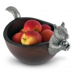 Vagabond House Nut Bowls Squirrel Head And Tail Nut Bowl - Lg