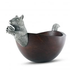 Vagabond House Nut Bowls Squirrel Head And Tail Nut Bowl - Lg 8 Vagabond House Nut Bowls Squirrel Head And Tail Nut Bowl - Lg